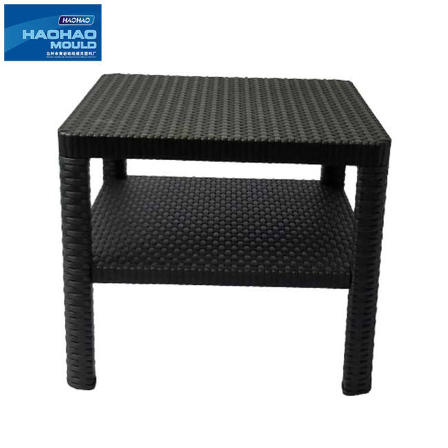 Plastic rattan design injection table mould
