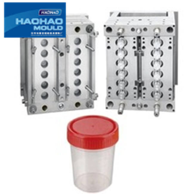 Plastic urine container injection mould