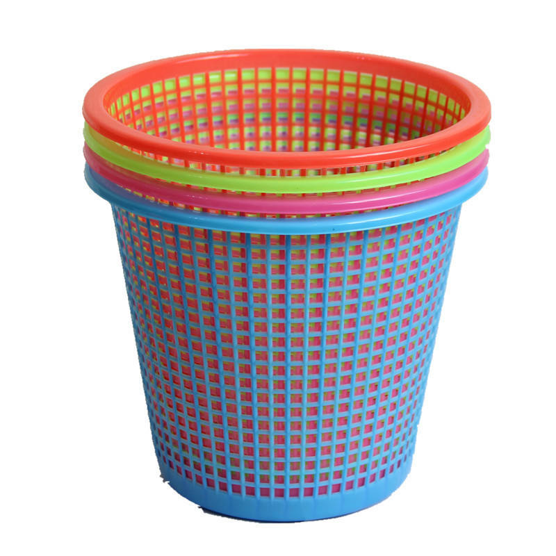 Household Plastic hollow waste basket Kitchen living room toilet office round trash can